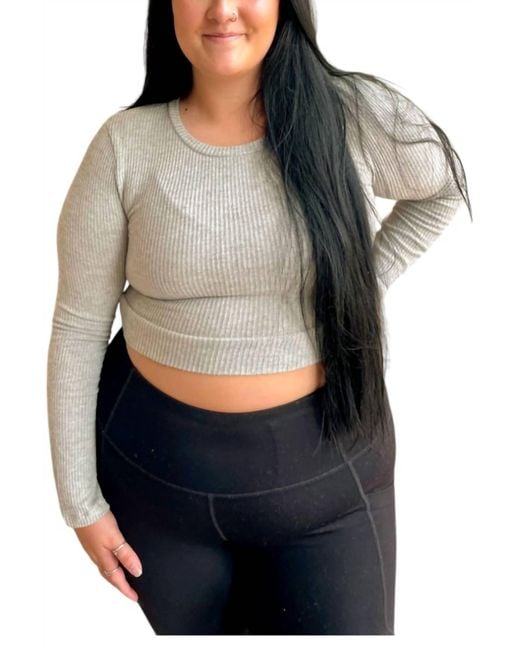 Elan Gray Inspiring Crop Sweater