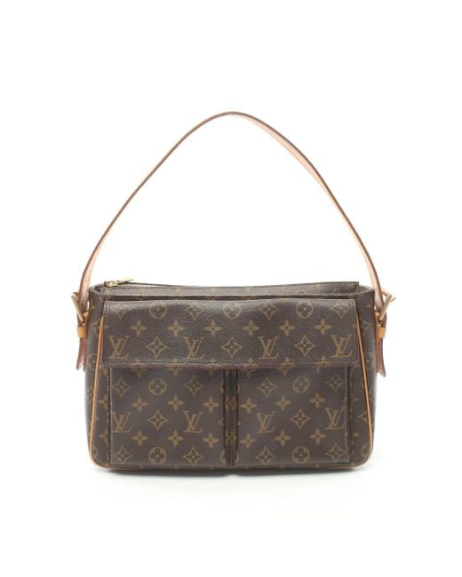 Louis Vuitton Gray Vivacite Gm Monogram Shoulder Bag Pvc Leather