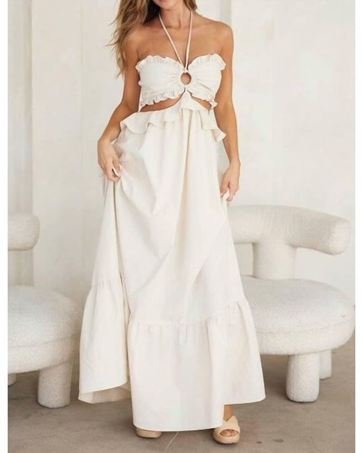 sachin and babi light blue dress Willow Halter Maxi Dress
