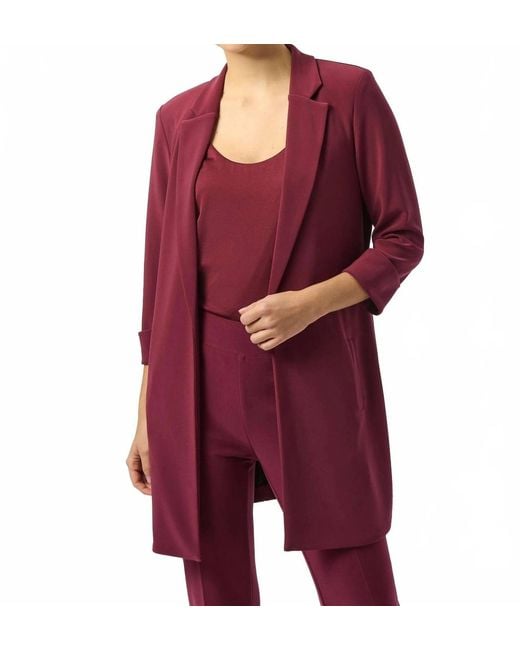 Joseph Ribkoff Red Chic Long Blazer