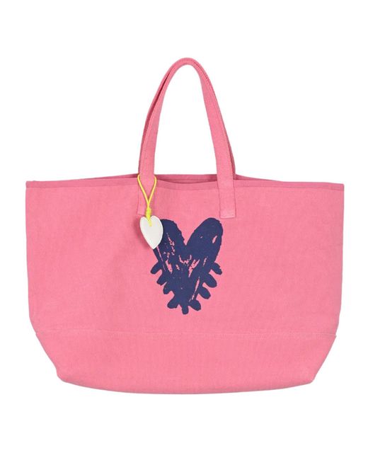 Kerri Rosenthal Pink The Small Tote Pop Heart Bag