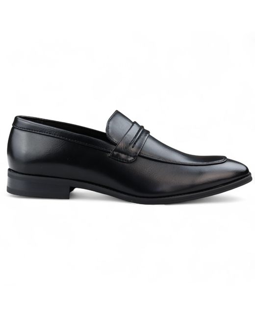 Infinity Leather Black Slip-On Loafers Leather Lined Smart Shoes for men
