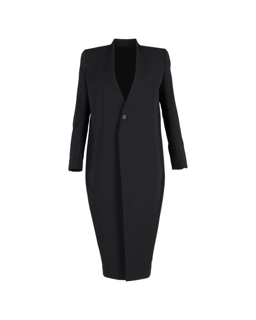 Rick Owens Black Mid Length Coat
