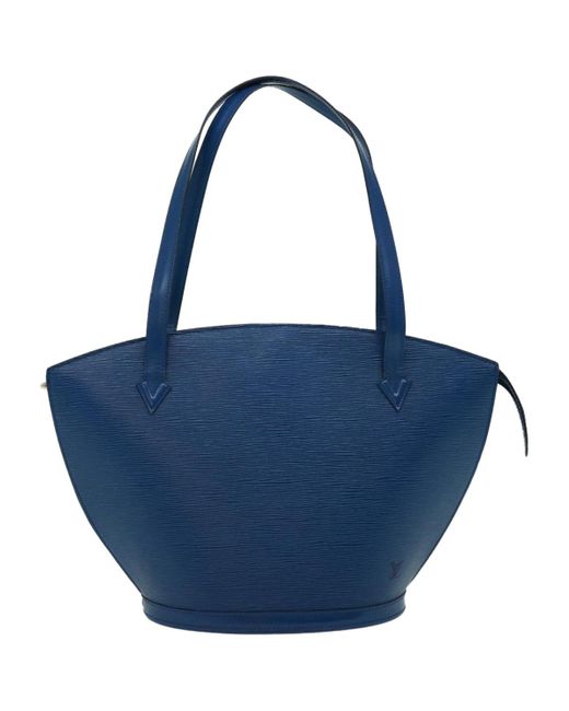 Louis Vuitton Blue Saint Jacques Leather Shoulder Bag (pre-owned)