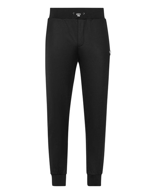 Philipp Plein Black Jogging Trousers Iconic Plein for men