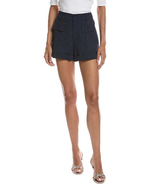Cece Blue Cuffed Short