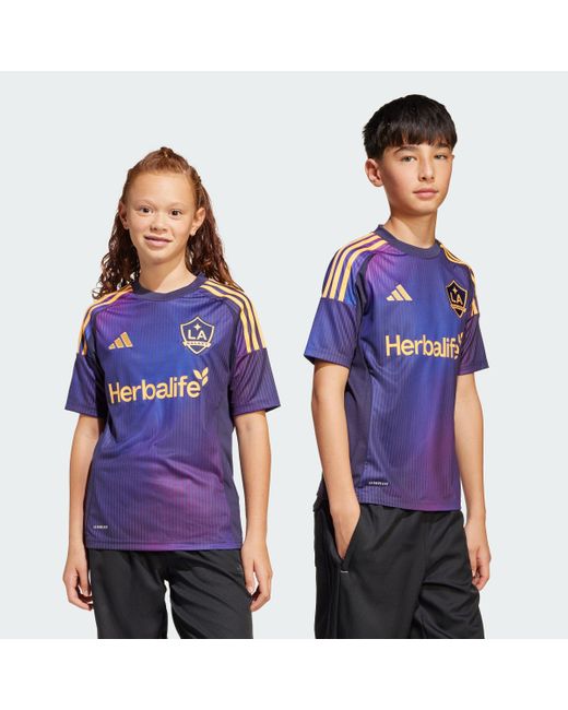 Adidas Purple Kids' La Galaxy 25/26 Away Jersey Kids for men