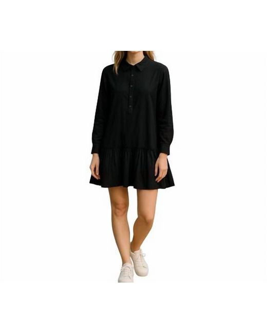 J.Crew Black Amelia Popover Shirtdress