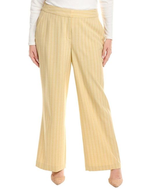 Tahari Yellow Plus Pant
