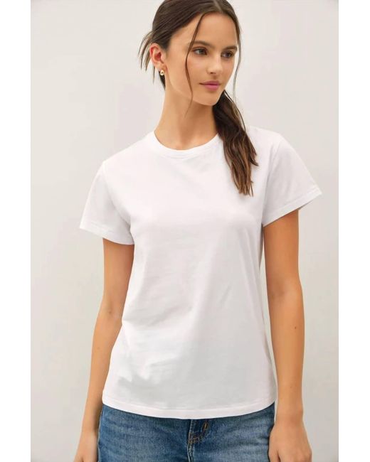 Be Cool White Cotton Jersey Tee