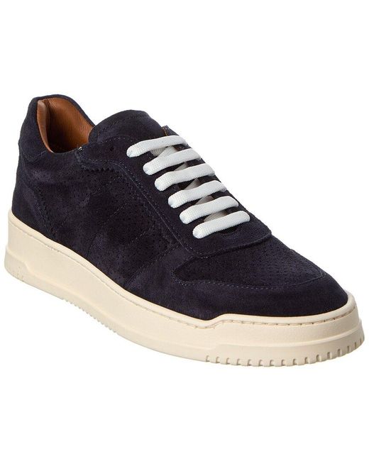Aquatalia Men's Blue Cristo Suede Sneaker