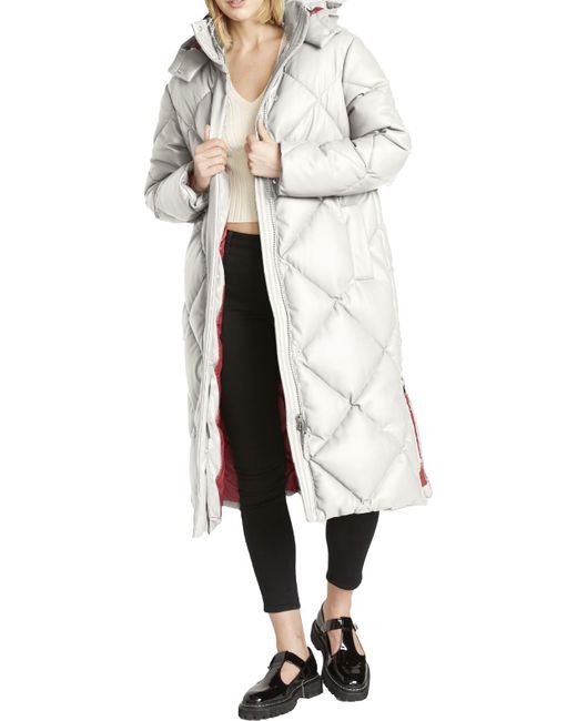 Rebecca Minkoff White Vegan Leather Cold Weather Puffer Jacket