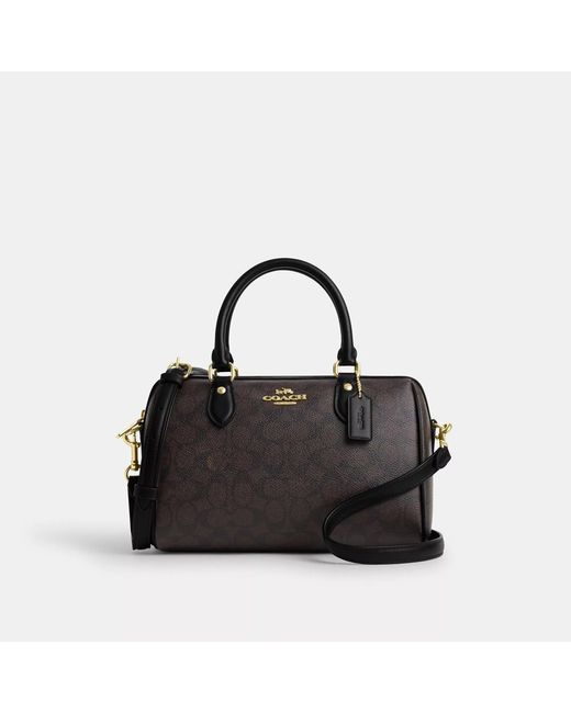 COACH Natural Signature Canvas Satchel Bag