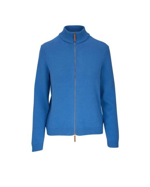 Lafayette 148 New York Blue Classic Cobalt Fitted Bomber