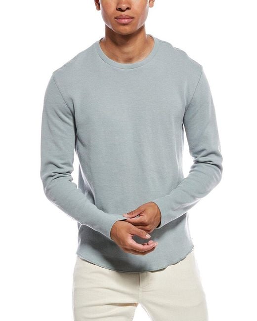 Vince Gray Rib Flat Back Pullover for men