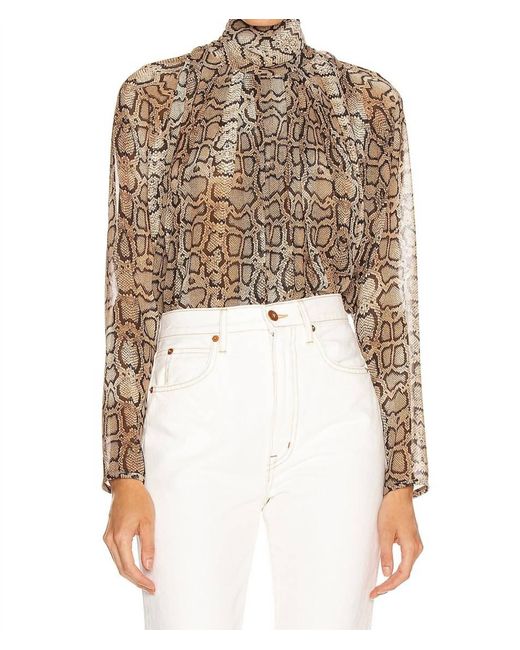 Smythe White Turtleneck Drape Blouse