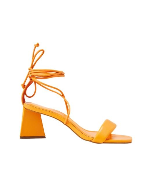 Mangará Atelier Orange Calf Leather Sandals Caúna