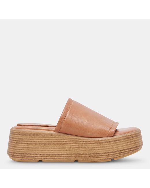 Dolce Vita Brown Canal Sandals Tan Leather