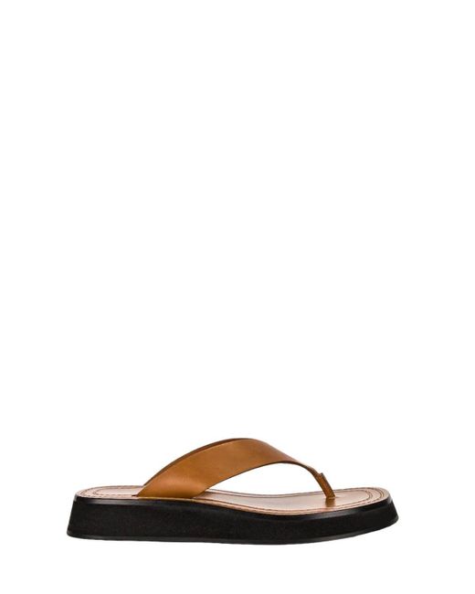 The Row Brown Ginza Thong Sandals