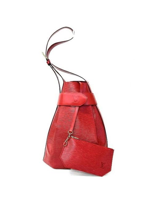 Louis Vuitton Red Sac D'épaule Leather Shoulder Bag (pre-owned)