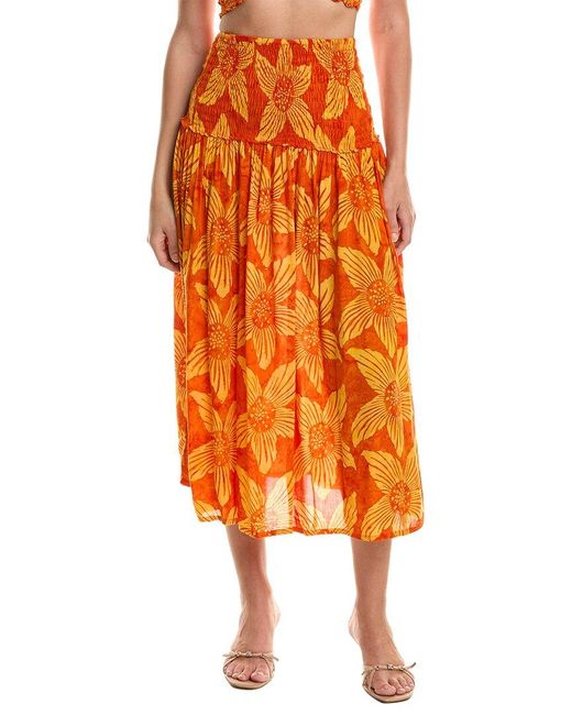 Tiare Hawaii Orange Havana Skirt