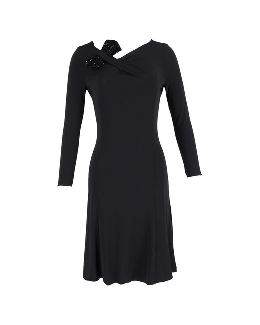 Giorgio Armani Women's Black Armani Collezioni Bow-Embellished