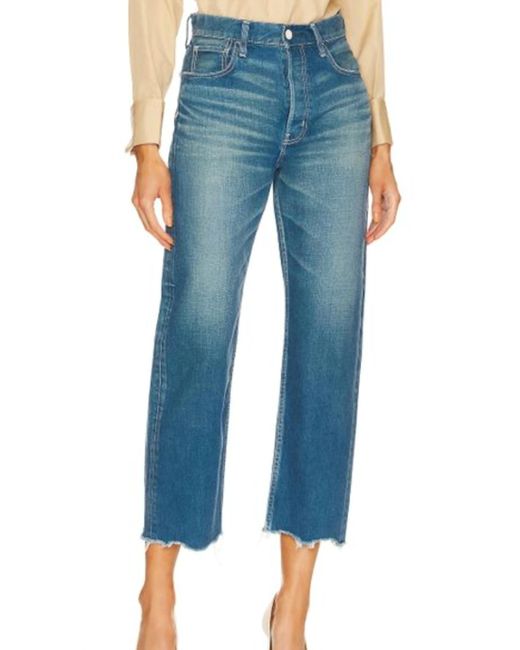 Moussy Blue Walmore Wide Straight Jeans