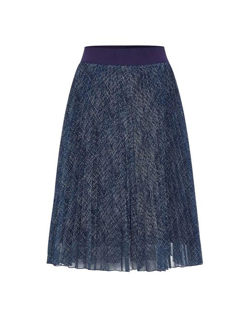 Maison Common Blue Printed Pleated Skirt