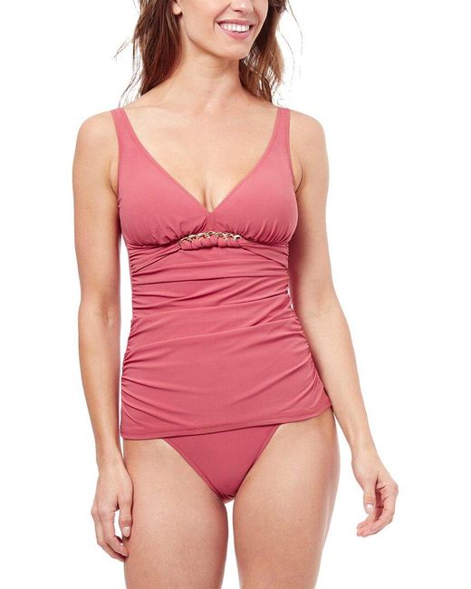 Gottex Red Unchain My Heart D-cup Tankini Top