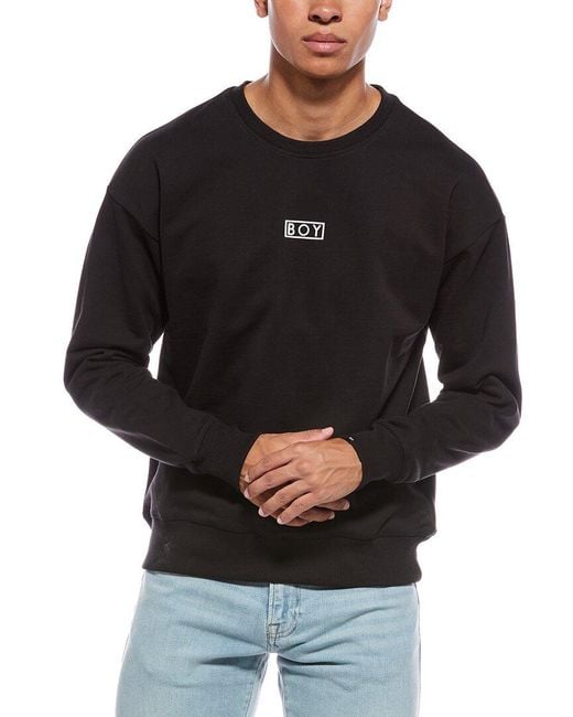 BOY London Black Eagle Flock Sweatshirt for men