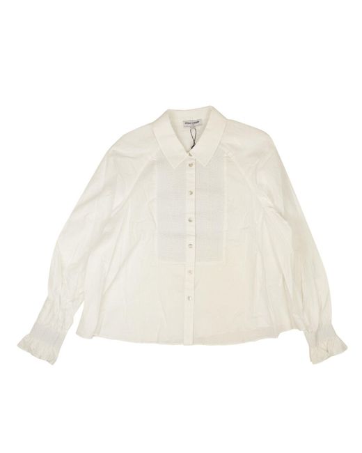 Opening Ceremony Natural L/s Smocked Blouse