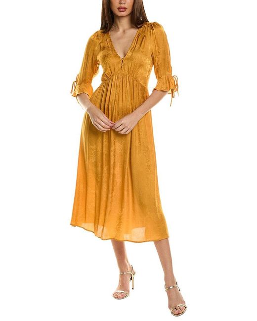 Auguste Yellow Francie Midi Dress