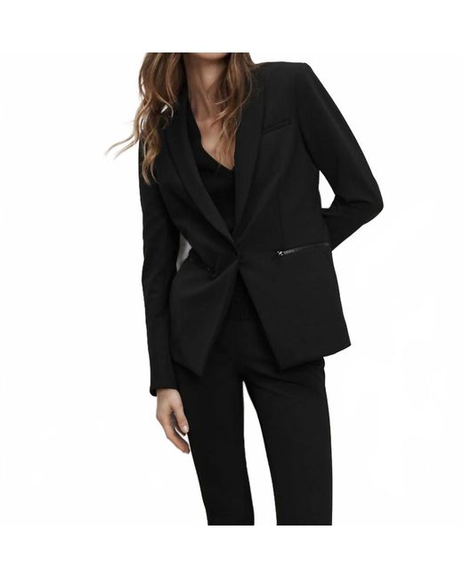 Veronica Beard Women's Black Iconic Scuba Dickey Jacket