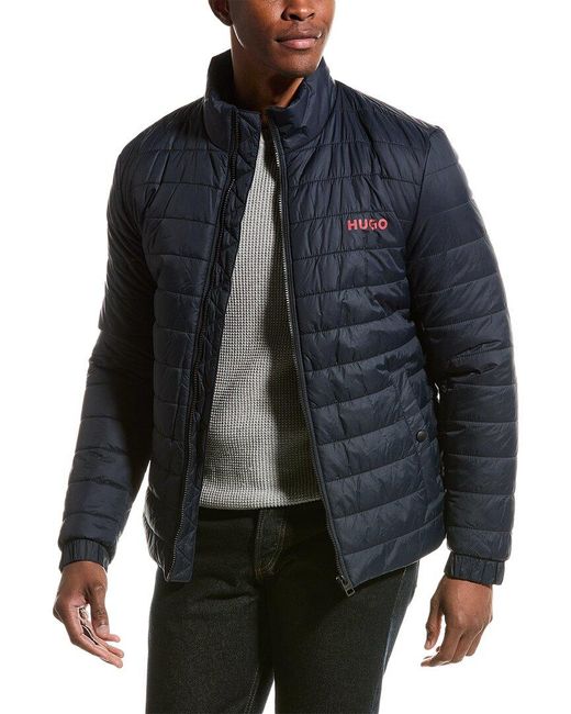 Boss Blue Quilted Jacket for men