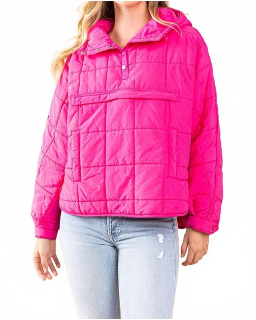 TCEC Red Pip Pullover Coat