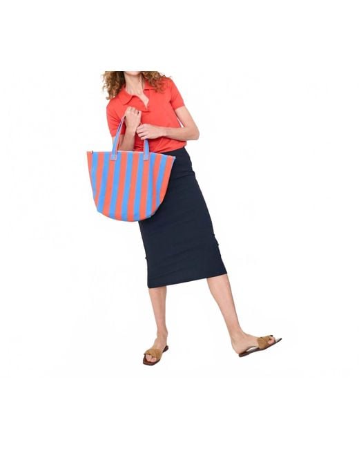 Kule Blue Ribbed Clem Ribbed Midi Skirt