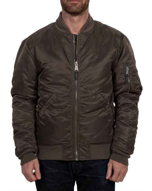 Schott Nyc Gray Nylon Flight Jacket for men