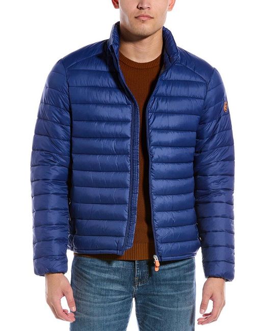 Save The Duck Alexander Basic Puffer Jacket in Blue for Men | Lyst
