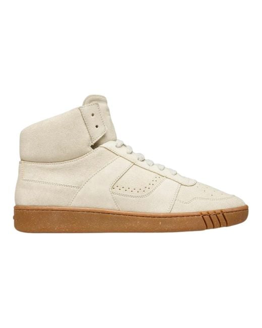 Bally White Wiggles 6303321 Dusty Calf Suede High Top Sneakers for men