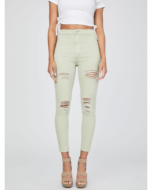Guess Factory Multicolor Novalee High-rise Destroyed Ankle Skinny Jeans
