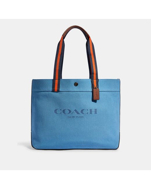 Coach Outlet Blue Tote 38 In Colorblock