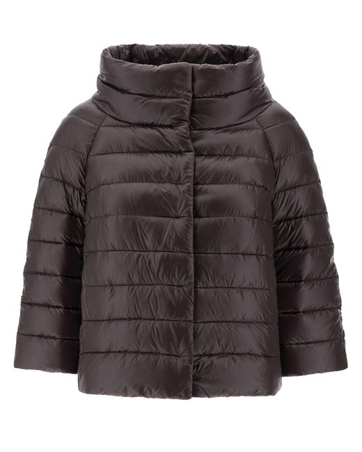 Herno Black Sofia High Collar Down Jacket
