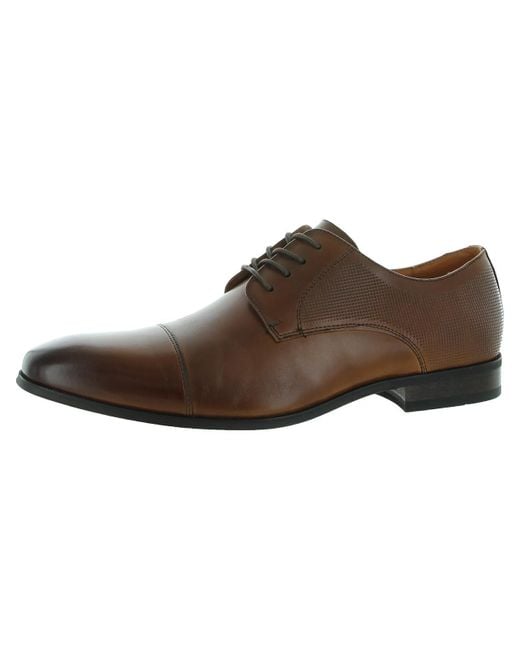 Florsheim Brown Calipa Leather Lace-up Cap Toe Oxfords for men