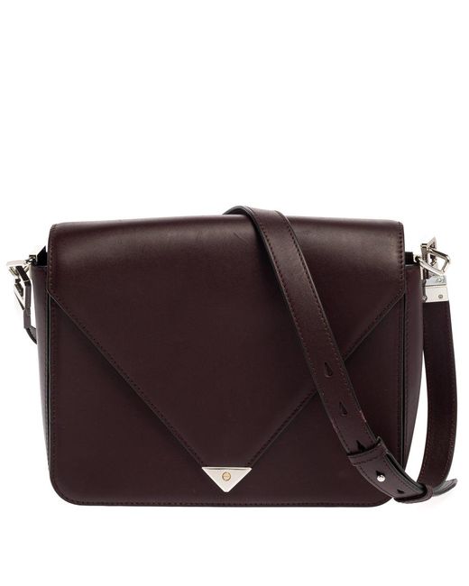 Alexander Wang Brown Dark Plum Leather Prisma Envelope Shoulder Bag