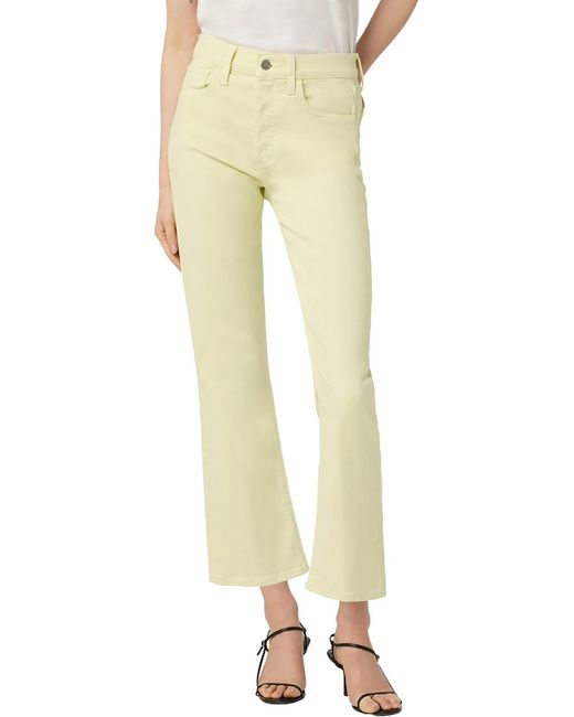 Joe's Jeans Yellow The Callie High-rise Cropped Bootcut Jeans