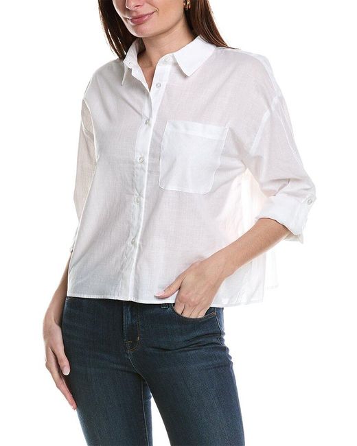Laundry by Shelli Segal White Cropped Shirt