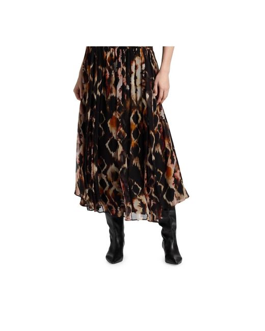 Maria Cher Women's Black Fleetwood Jackie Printed Crinkle Chiffon Midi Dress