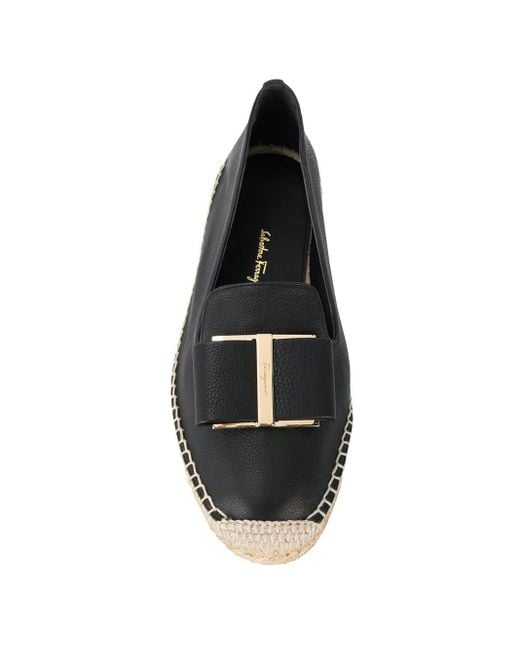 Ferragamo Black Ferragamo Sannio Espadrilles