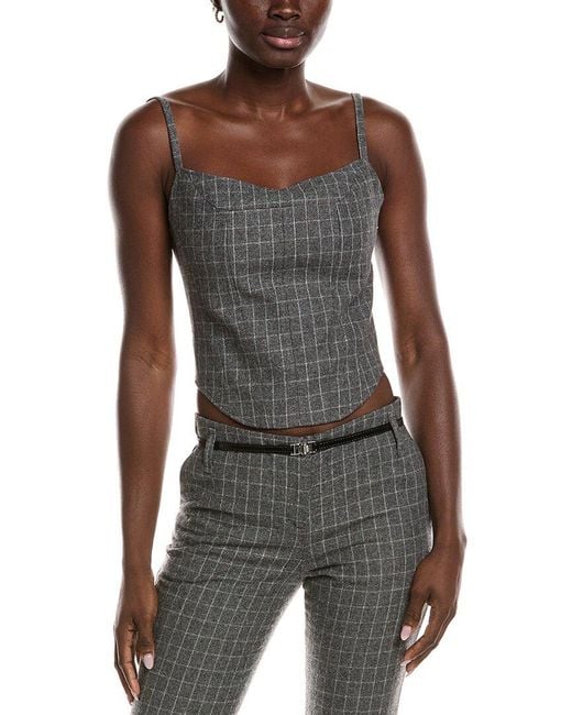 Maje Gray Woven Top