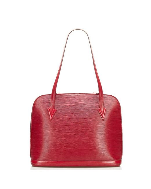 Louis Vuitton Lussac Leather Shoulder Bag (pre-owned) in Red